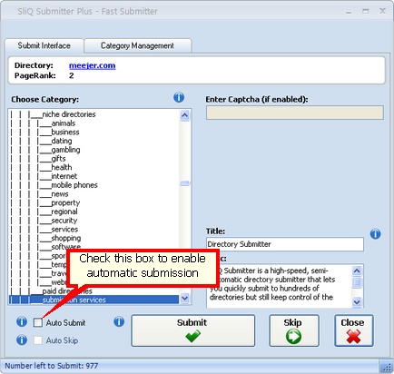 Automatic Directory Submitter