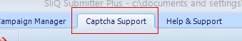 Captcha Support Tab